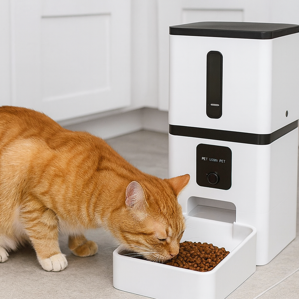 Dispenser automatico di cibo con videocamera e controllo remoto - PotFood